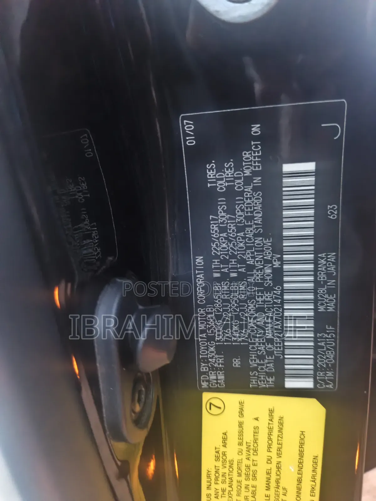 Toyota Highlander 2007 Black