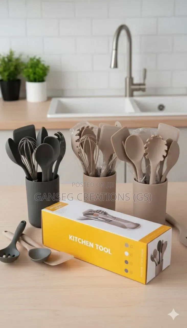 Premium 12-Piece Silicone Kitchen Utensils Set With Storage Holder