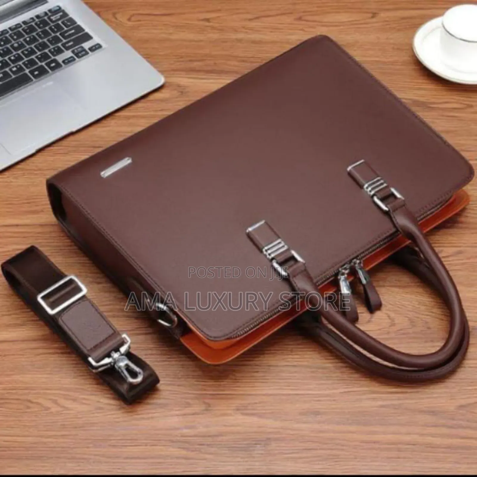 Hermes Luxury Leather Laptop/Office Bag – Unisex, Stylish Durable