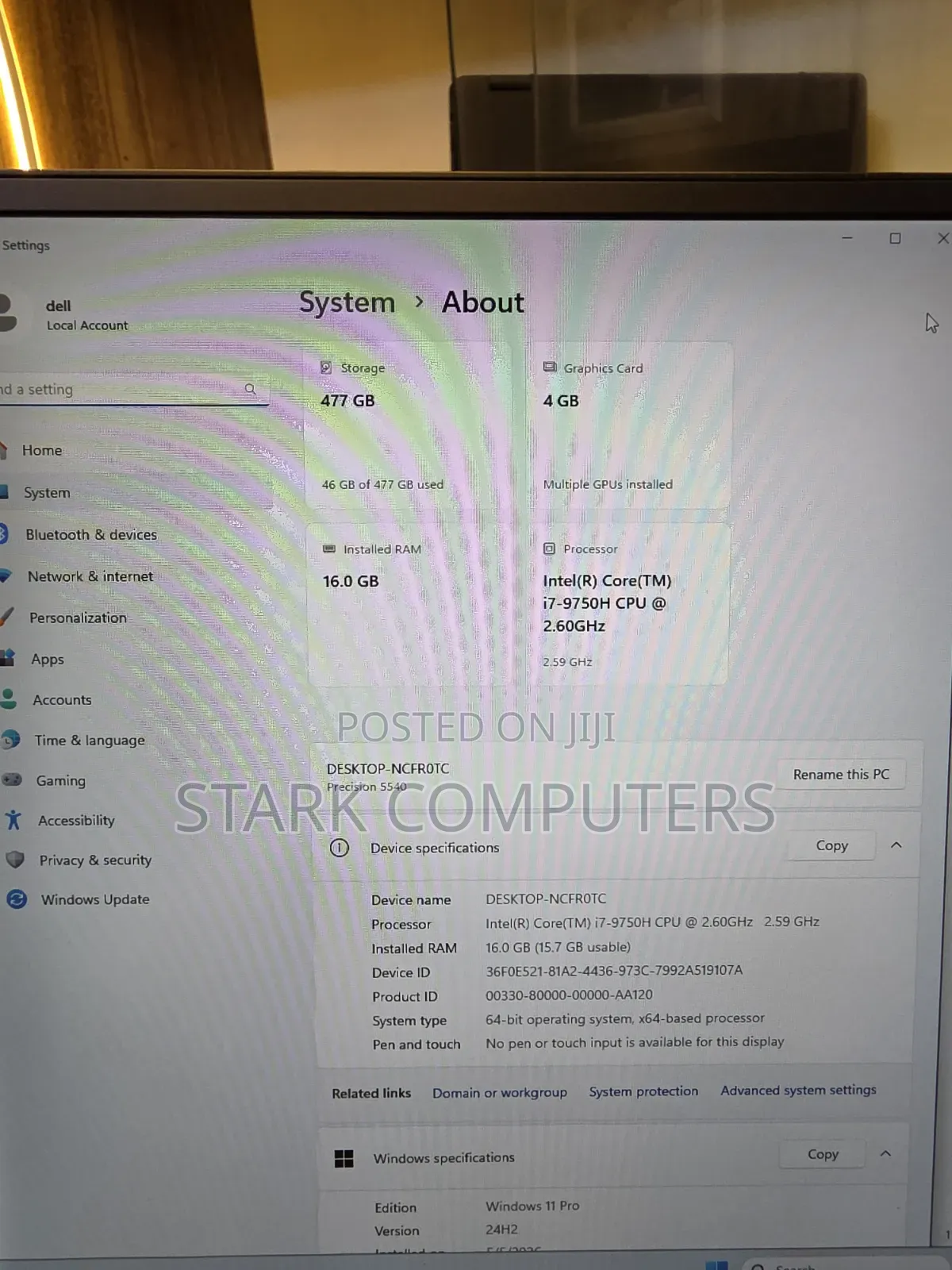 Laptop Dell Precision 5540 16GB Intel Core i7 SSD 512GB