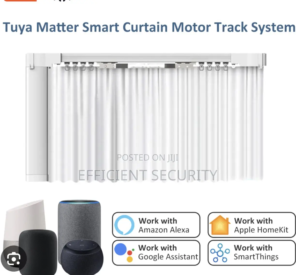 Tuya Smart Curtain Motor With Rail 4.2m Track, Wifi Remote Control