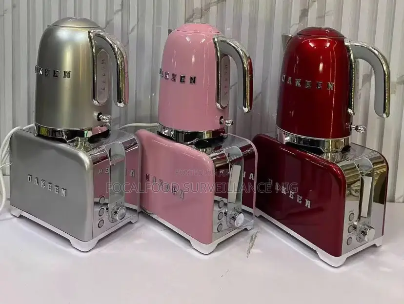 Uakeen 2 Slice Pop Up Toaster and 2l Electric Kettle Combo Set