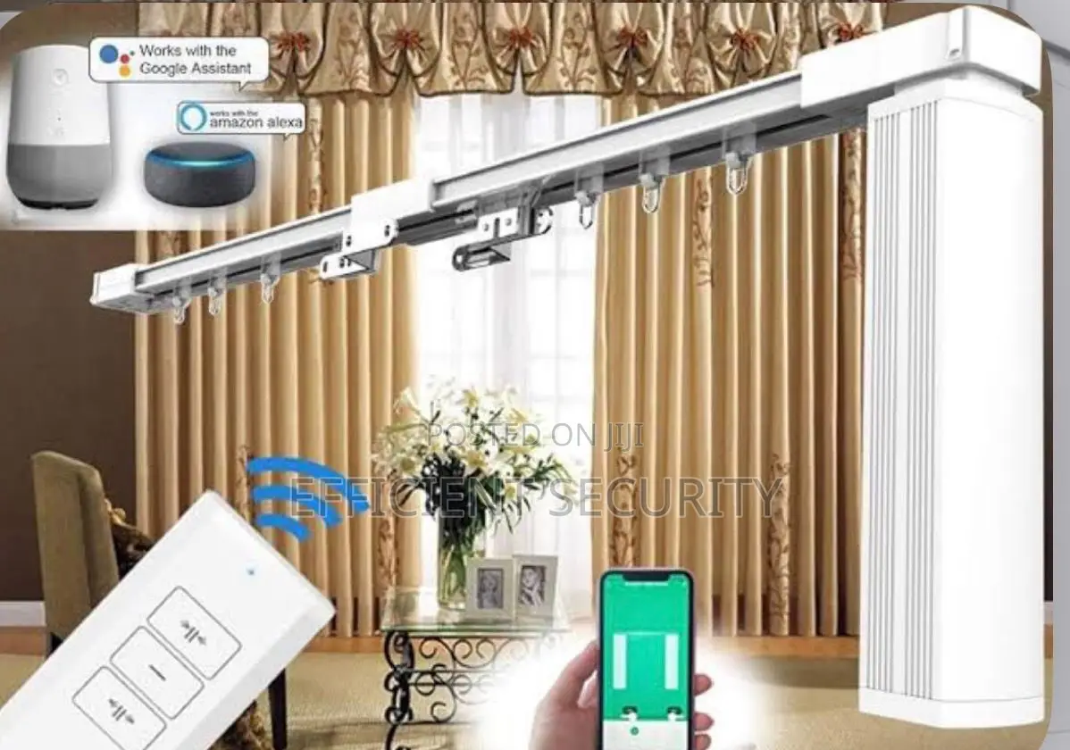 Smart Curtain Motor With 3.2m Rail Track, Wifi Remote Control
