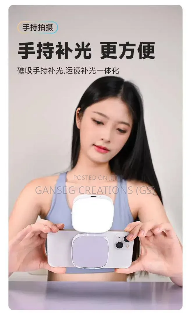 Foldable Magsafe Led Pocket Light for Video Recording,Vlogging Selfies