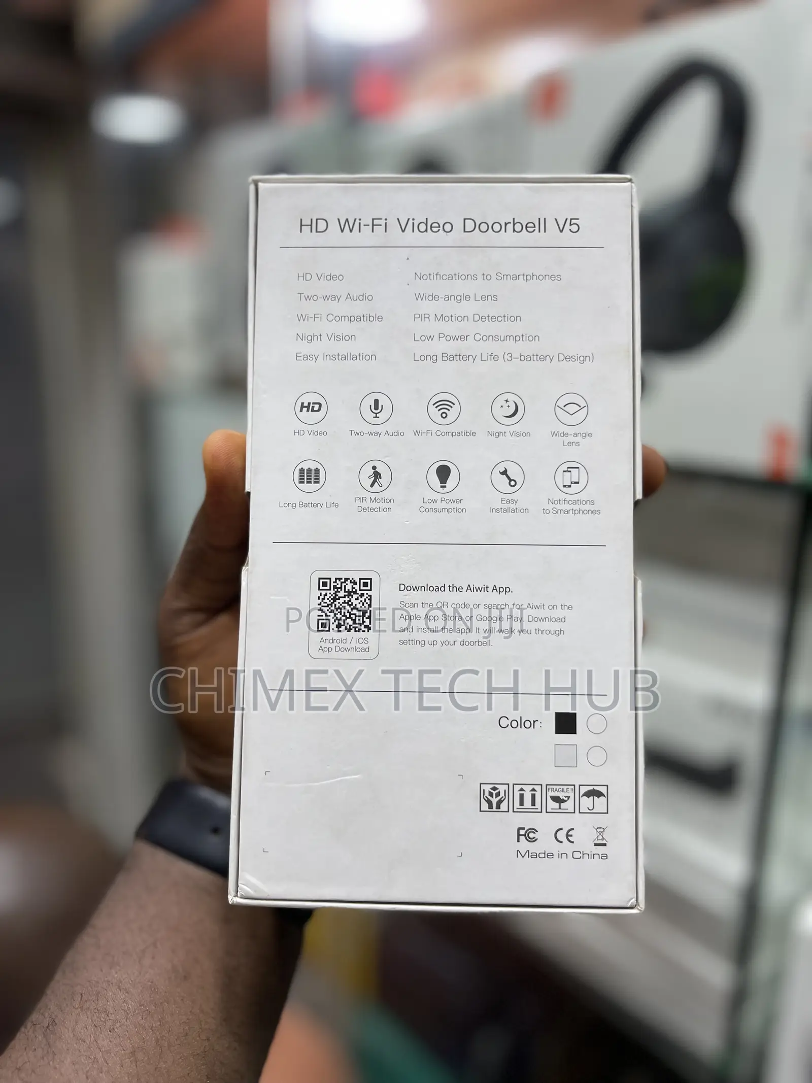 Video Doorbell V5 Wi-Fi / Hd Video / Two-Way Audio