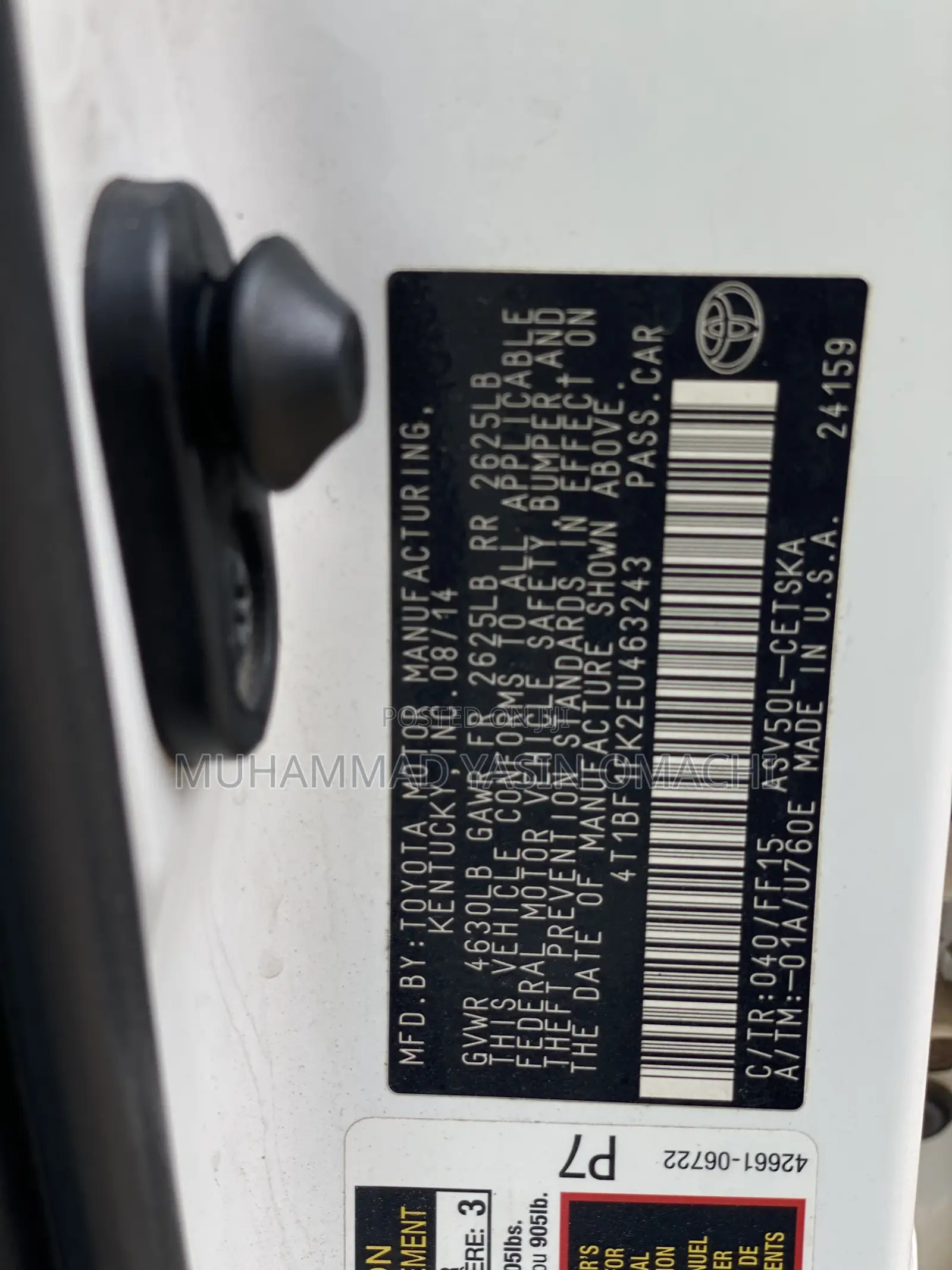 Toyota Camry SE 4dr Sedan (2.5L 4cyl 6A) 2015 White
