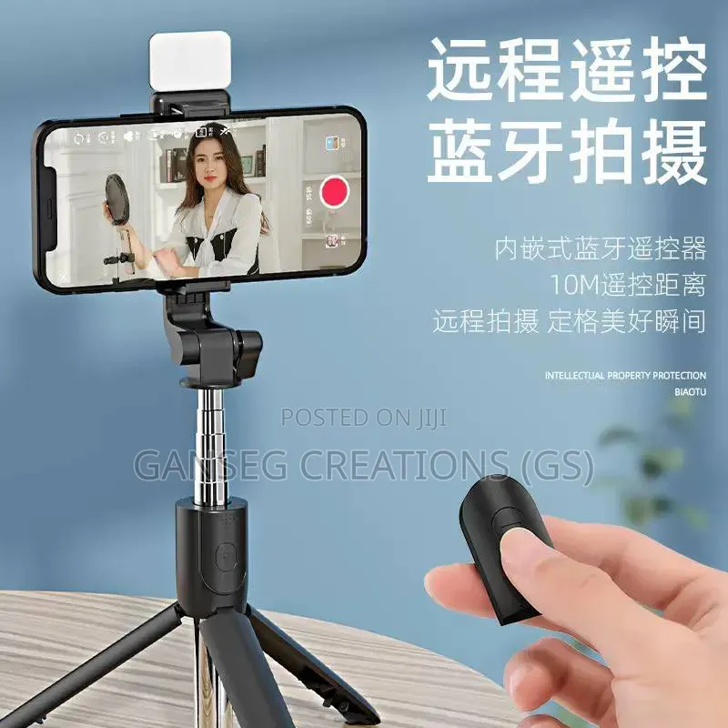 Portable Foldable Selfie Stick Tripod With Wireless Bluetooth Remote