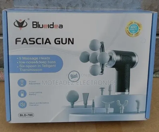 Blueidea (9in1) Deep Muscle Pain Relief Fascial Gun Massager