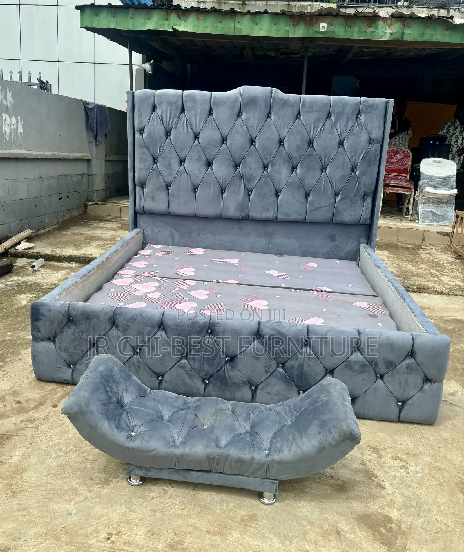 Locally Made Quality Tufted 6 by 6 Bedframe
