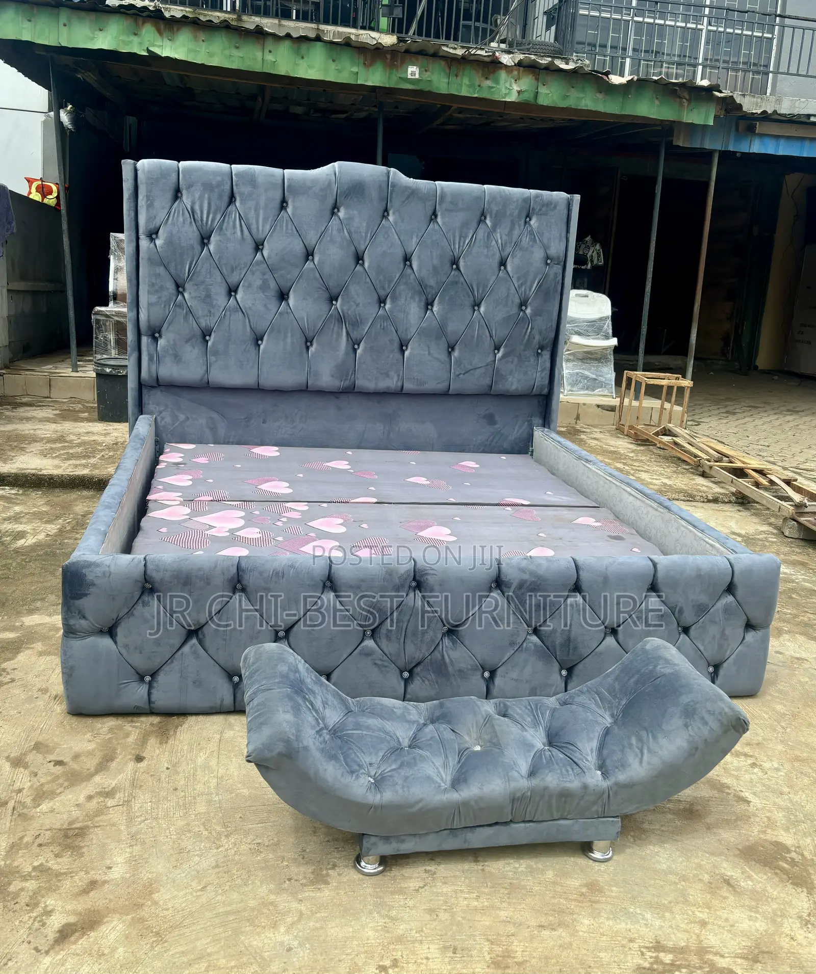 Locally Made Quality Tufted 6 by 6 Bedframe