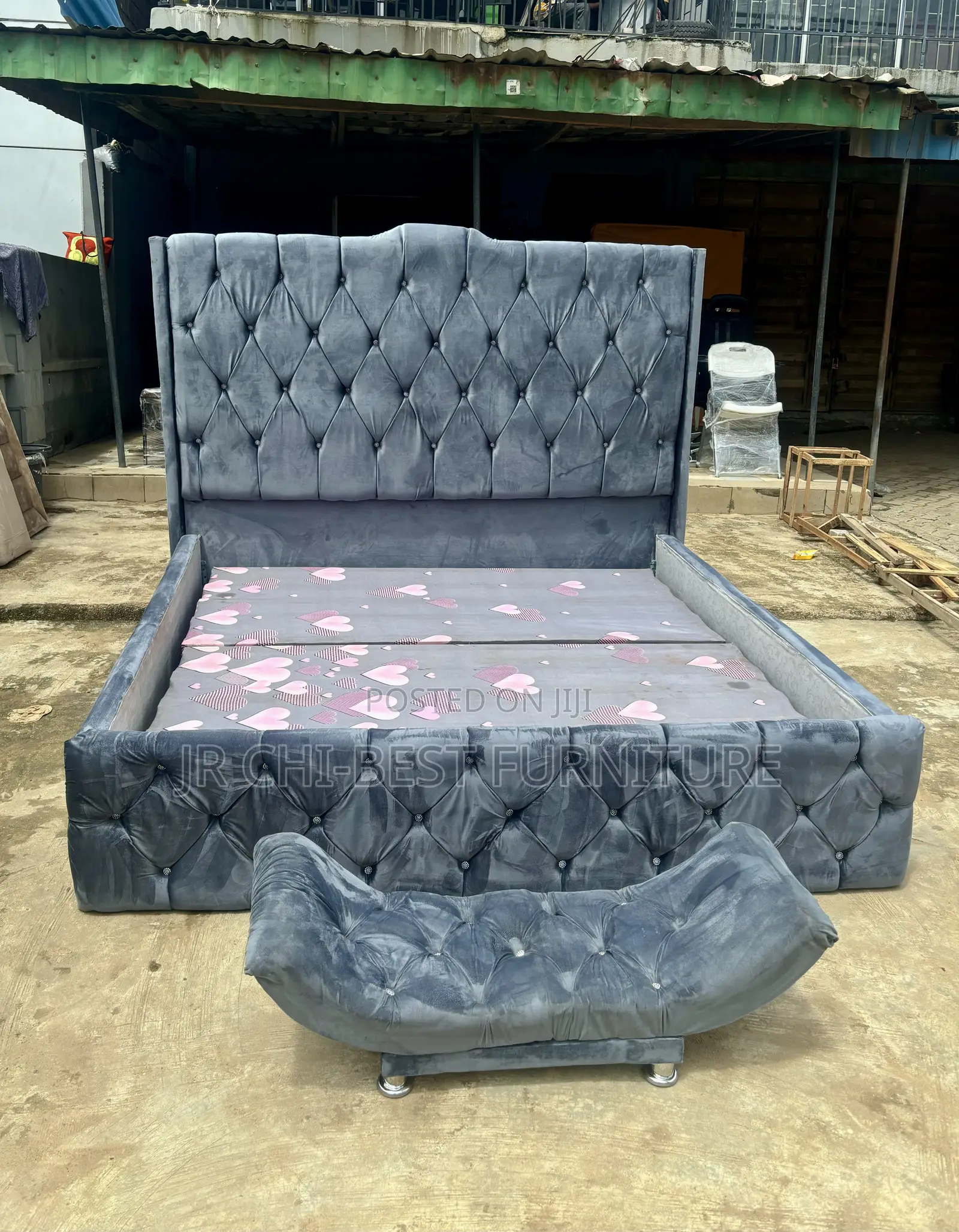 6 X 6 Padded Tufted Bedframe of Admirable Quality