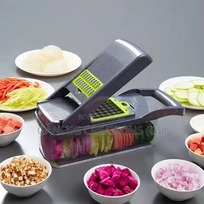 Multi-Functional 12-in-1 Vegetable Chopper, Cutter Mandoline Slicer