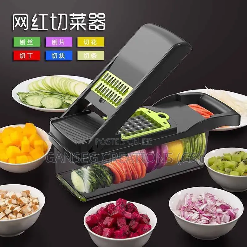 Multi-Functional 12-in-1 Vegetable Chopper, Cutter Mandoline Slicer