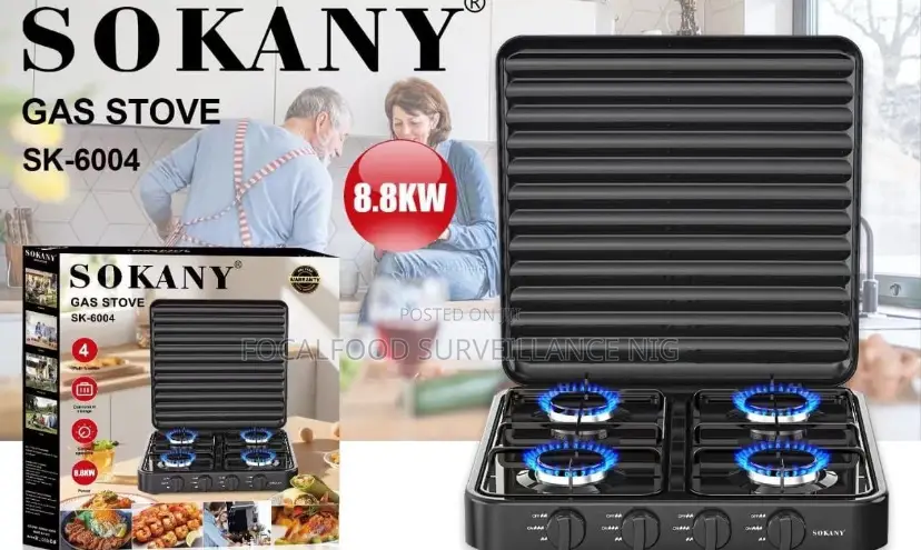 Sokany 4 Face Cooking Gas Stove #43,000
