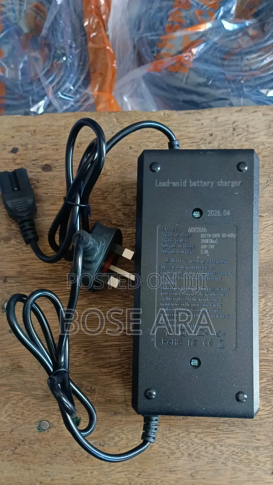 Lead Acid Battery Charger for Scooter and Electric Bike 60v 20a