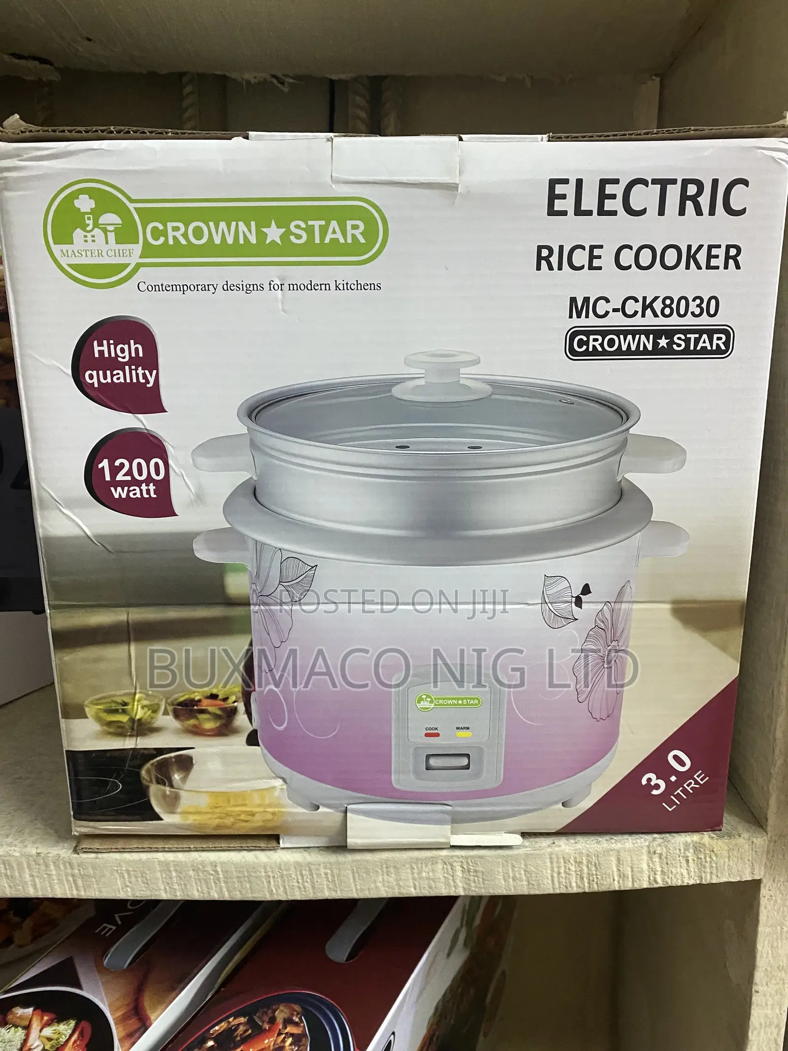 High Quality Electric Rice Cooker 3.0l Crownstar