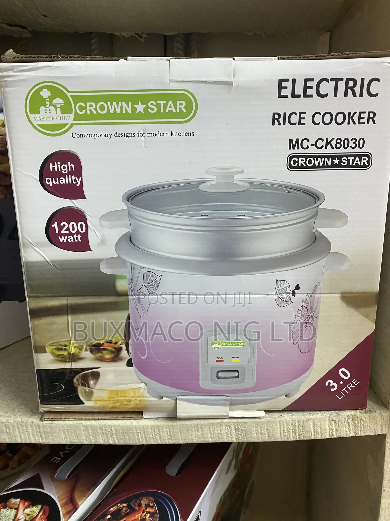 High Quality Electric Rice Cooker 3.0l Crownstar