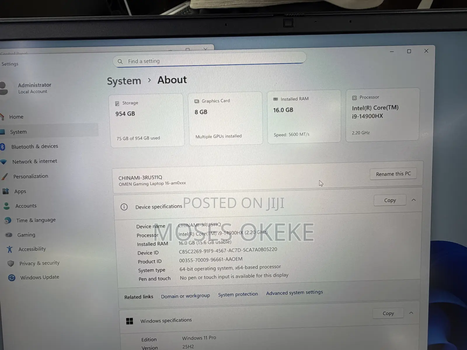 Laptop HP Omen 16 16GB Intel Core i9 SSD 1T