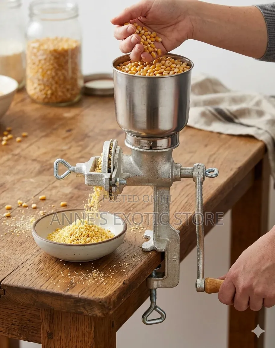 Heavy-Duty Manual Cast Iron Grain Grinder –Multi Use Hand Crank Mill