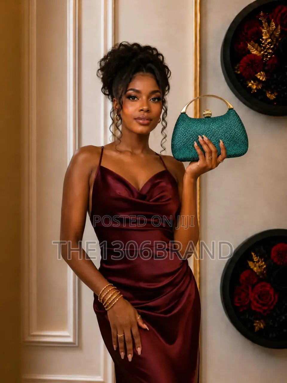 Luxury Textured Metallic Top Handle Clutch Bag Elegant Evening Purse