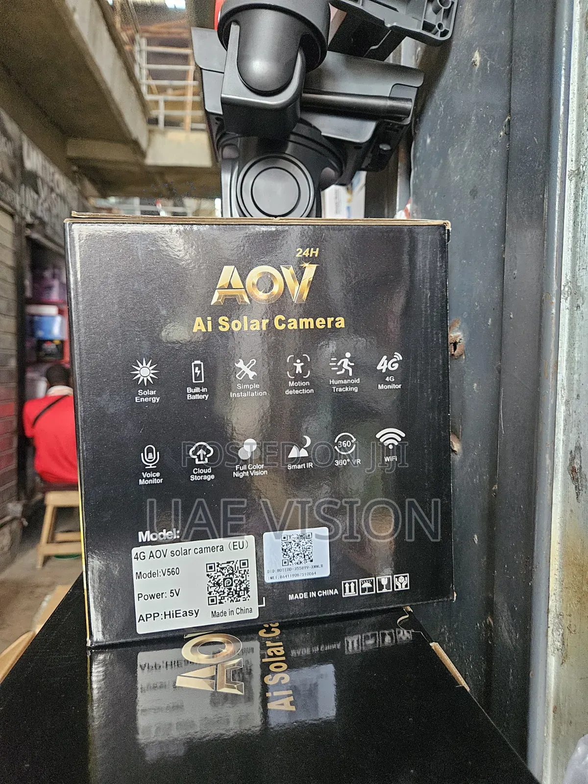 Aov 4 Lens Smart Ai Solar Camera HiEasy-App With 2 Panels Full HD
