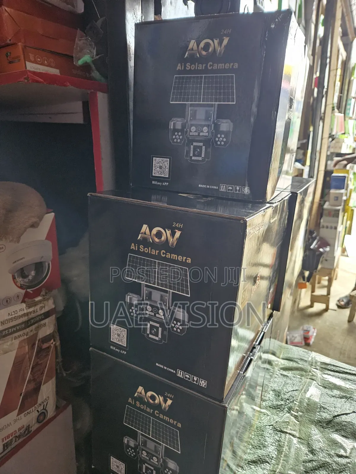 Aov 4 Lens Smart Ai Solar Camera HiEasy-App With 2 Panels Full HD