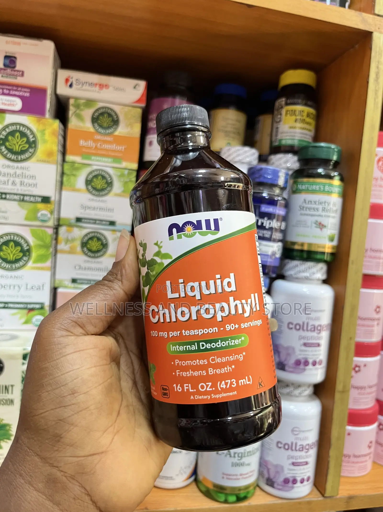 Now Chlorophyll Liquid 100mg Per Tea Spoon