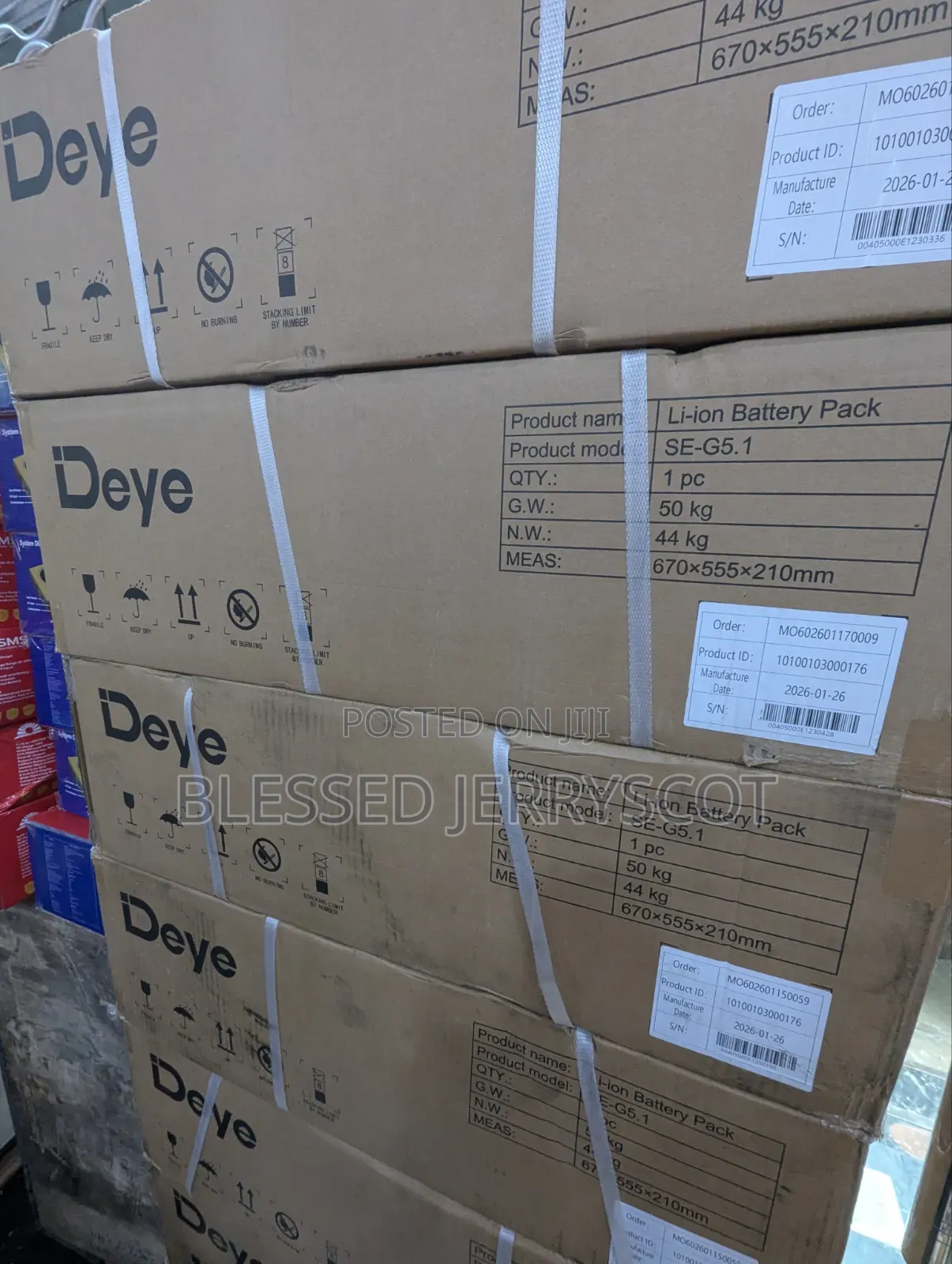 Deye 5kwh 48v Lithium Ion Solar Inverter Batteries Available in Stock