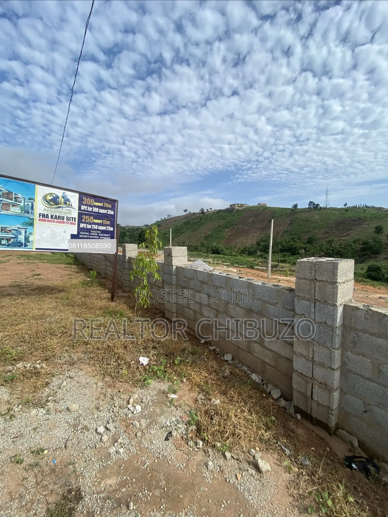 C of O Fha Karu Estate Site for Sale -10m - 55m