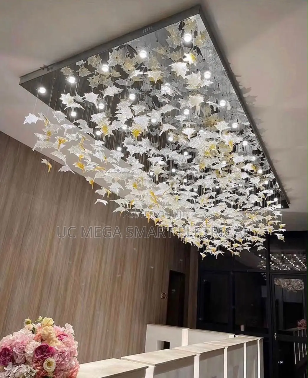 Modern Large Scale Project Chandelier Hotel Villa Stairs Living Room