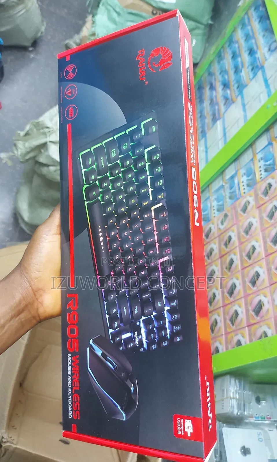 Rechargeable RGB Wireless Keyboard Light and Mouse