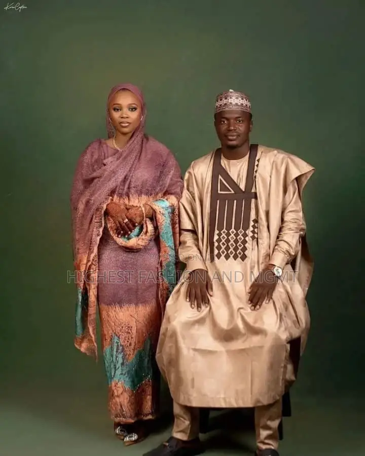 Mauve Lace Bridal Set Champagne Gold Men’S Agbada