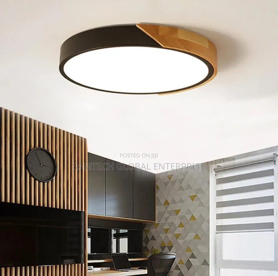 Nordic Wood-Accent Led Ceiling Light | Modern Flush Mount