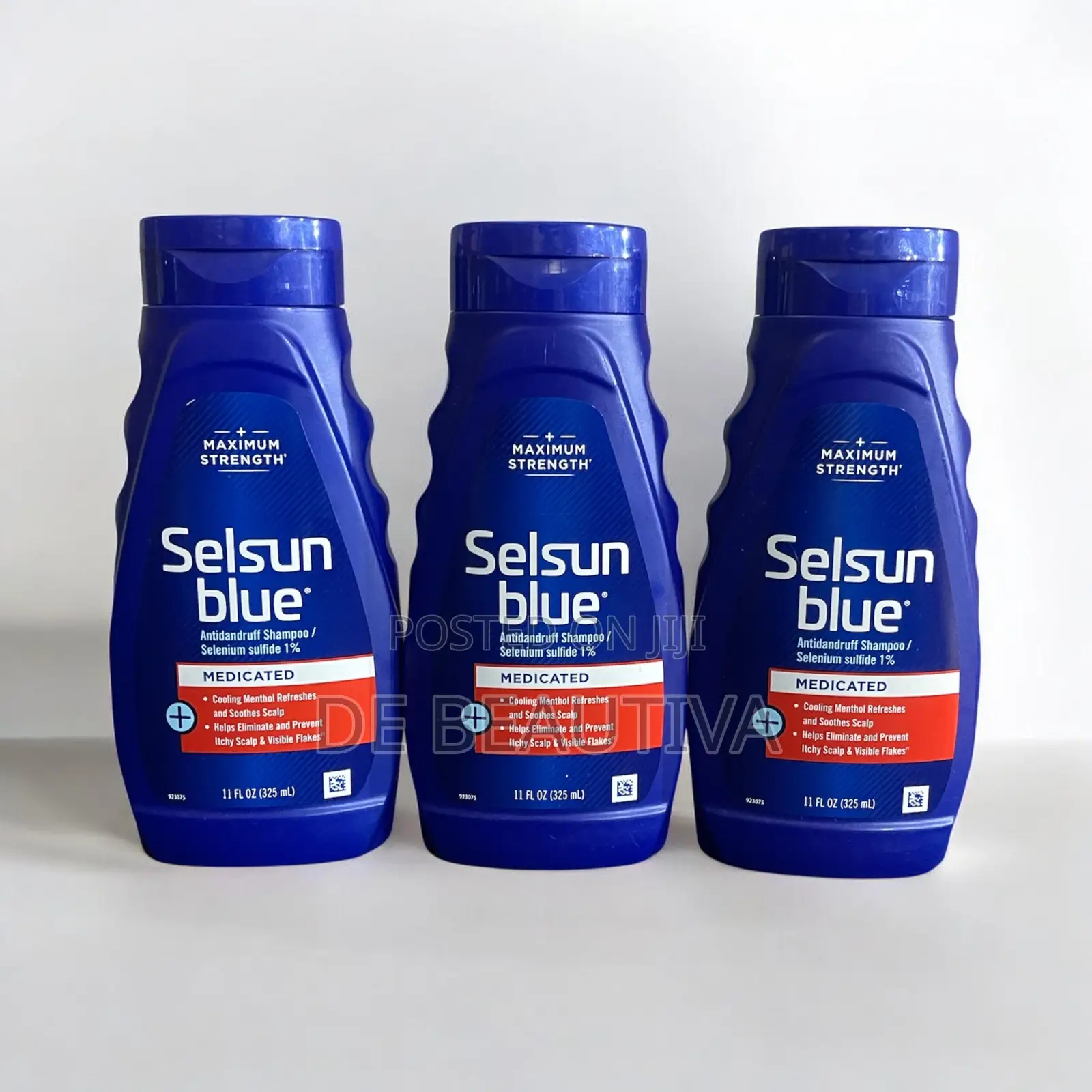 Selsun Blue Maximum Strength Medicated Antidandruff Shampoo.