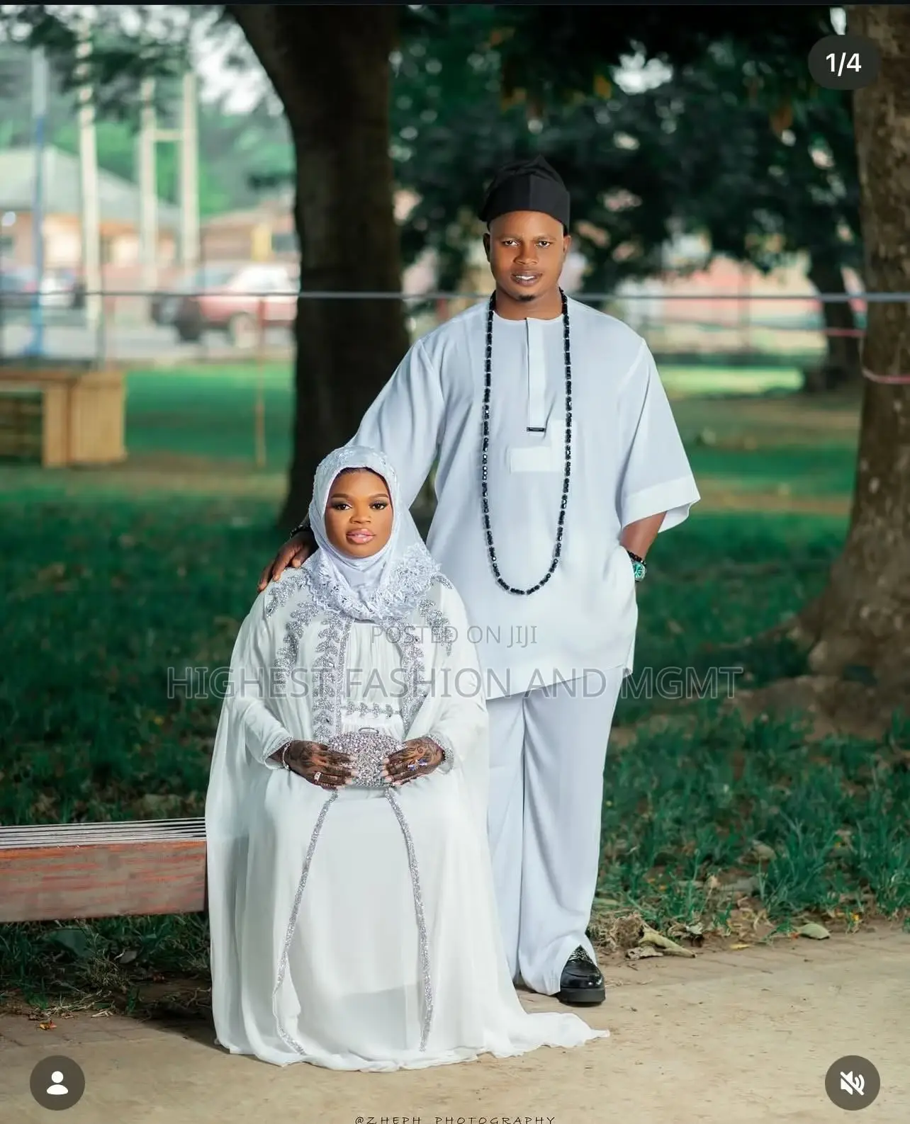 White Hijab Bridal Gown Men’S White Traditional Set
