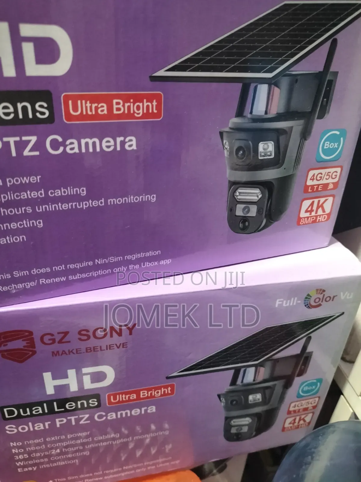 8mp Wireless 4g/5g Dual Lens Solar PTZ Camera
