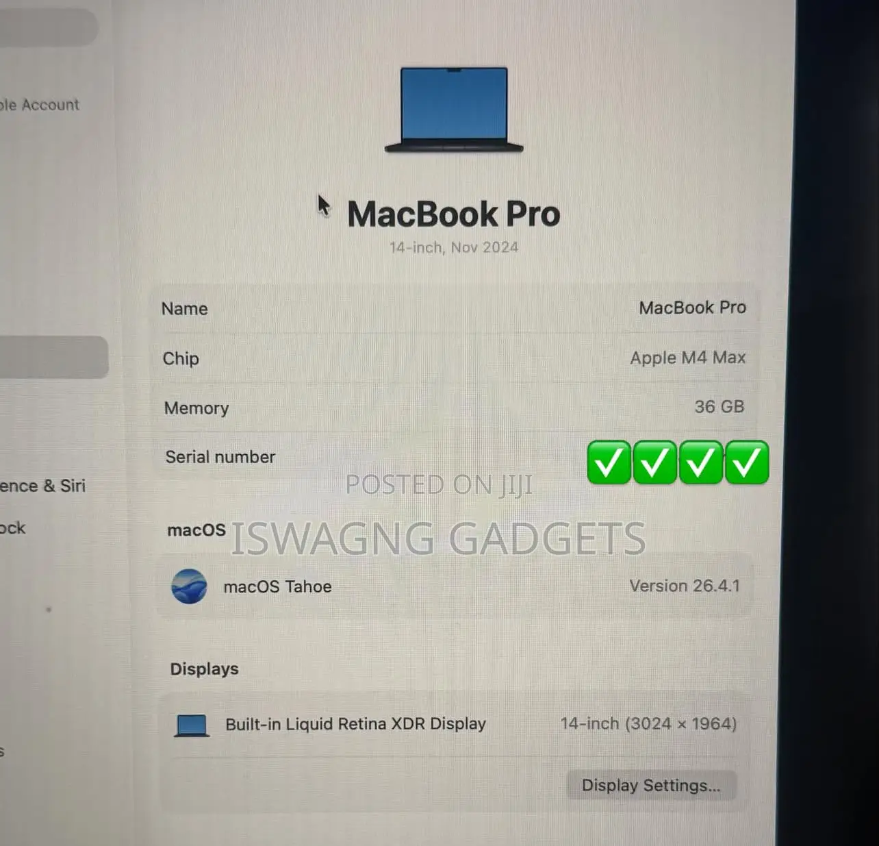 Laptop Apple MacBook Pro 2024 M4 Max 36GB Apple M4 Max SSD 4T