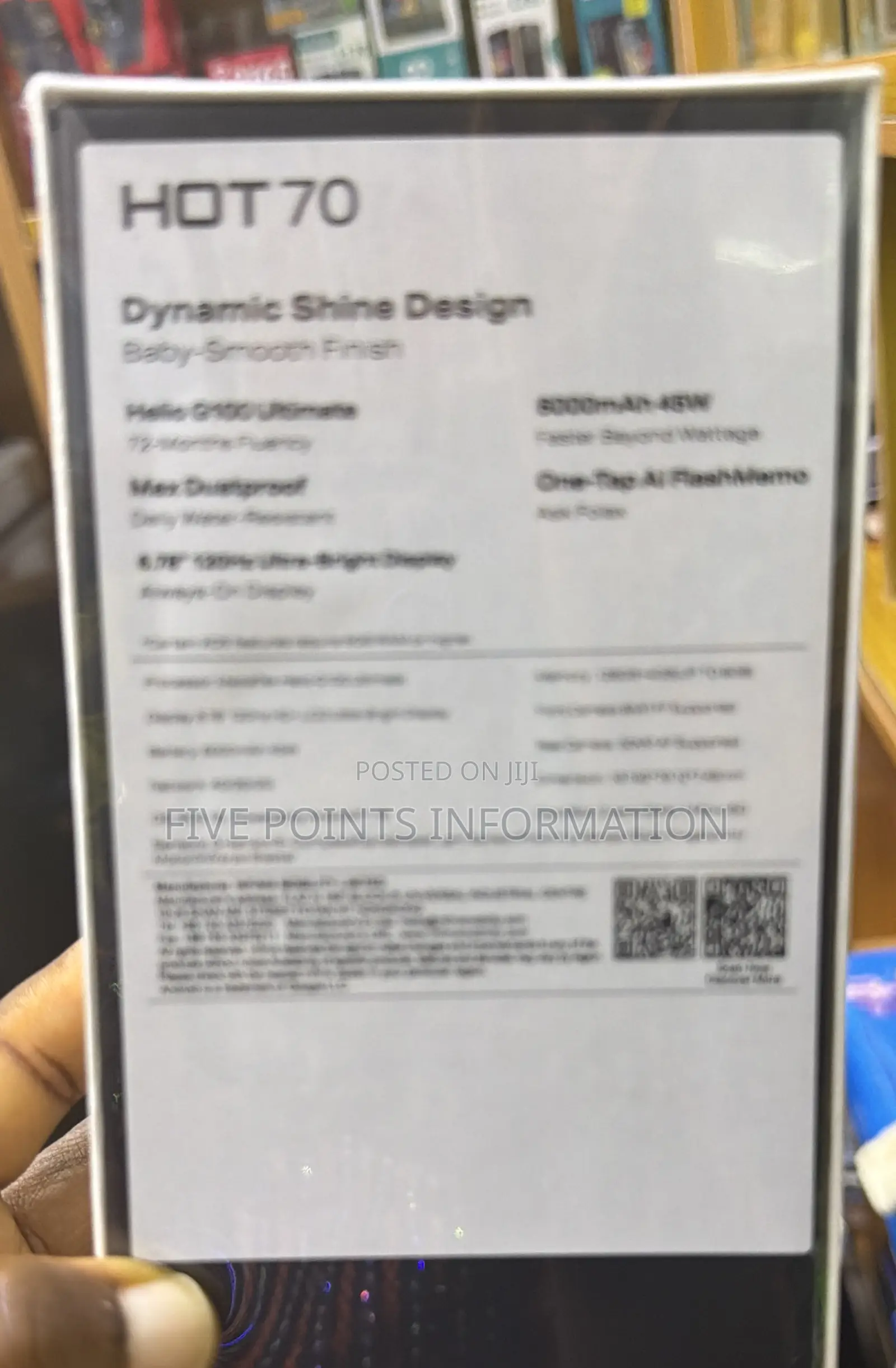 New Infinix Hot 70 128 GB Black