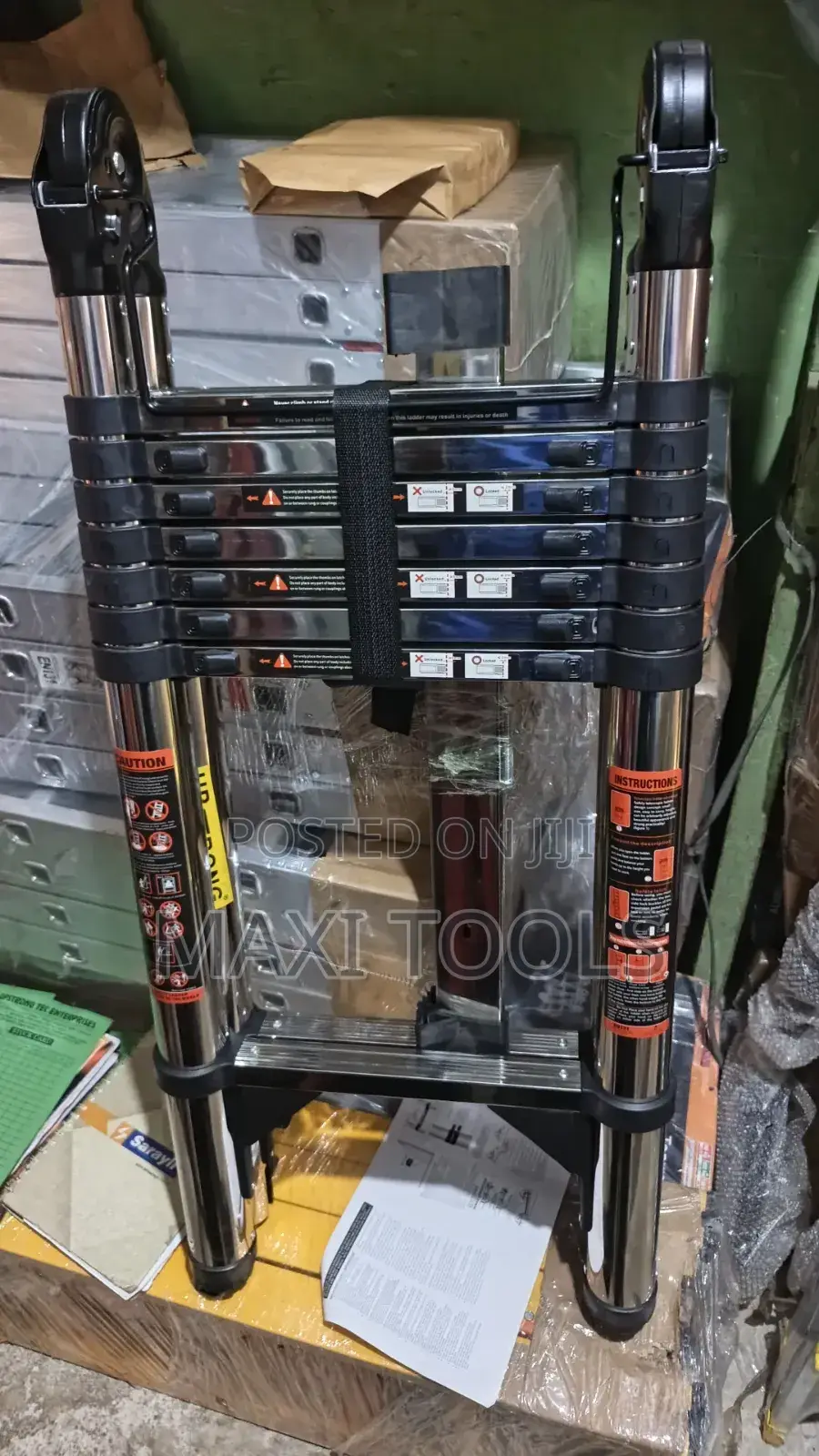 3.3m + 3.3m Double-Sided Telescopic Ladder