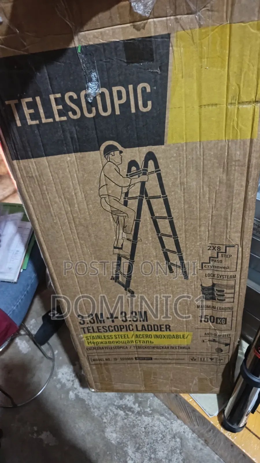 3.3m + 3.3m Double-Sided Telescopic Ladder