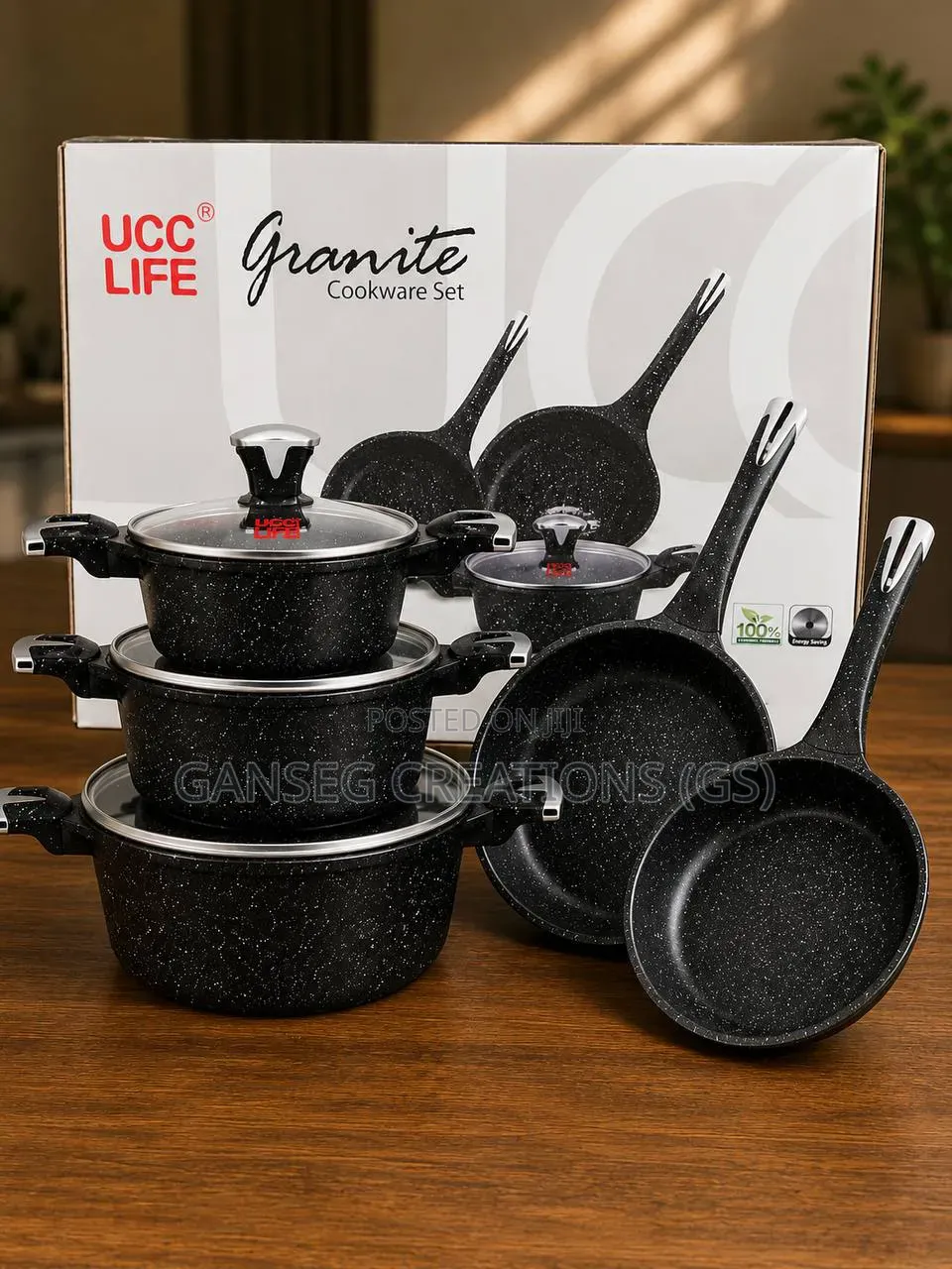 Premium Ucc Life White Granite Non-Stick Cookware Set (Brand New)