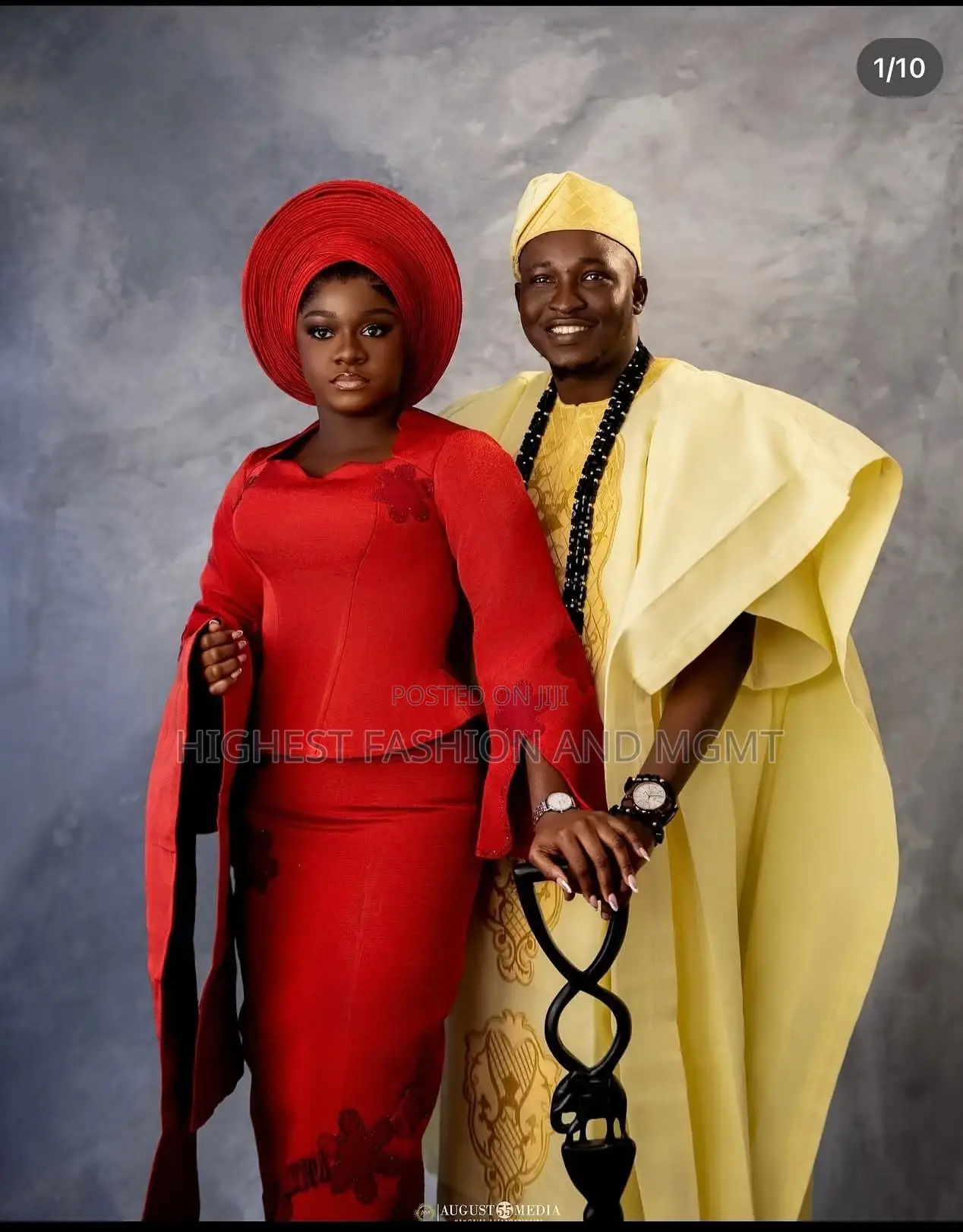 Red Bridal Set Men’S Luxury Yellow Agbada