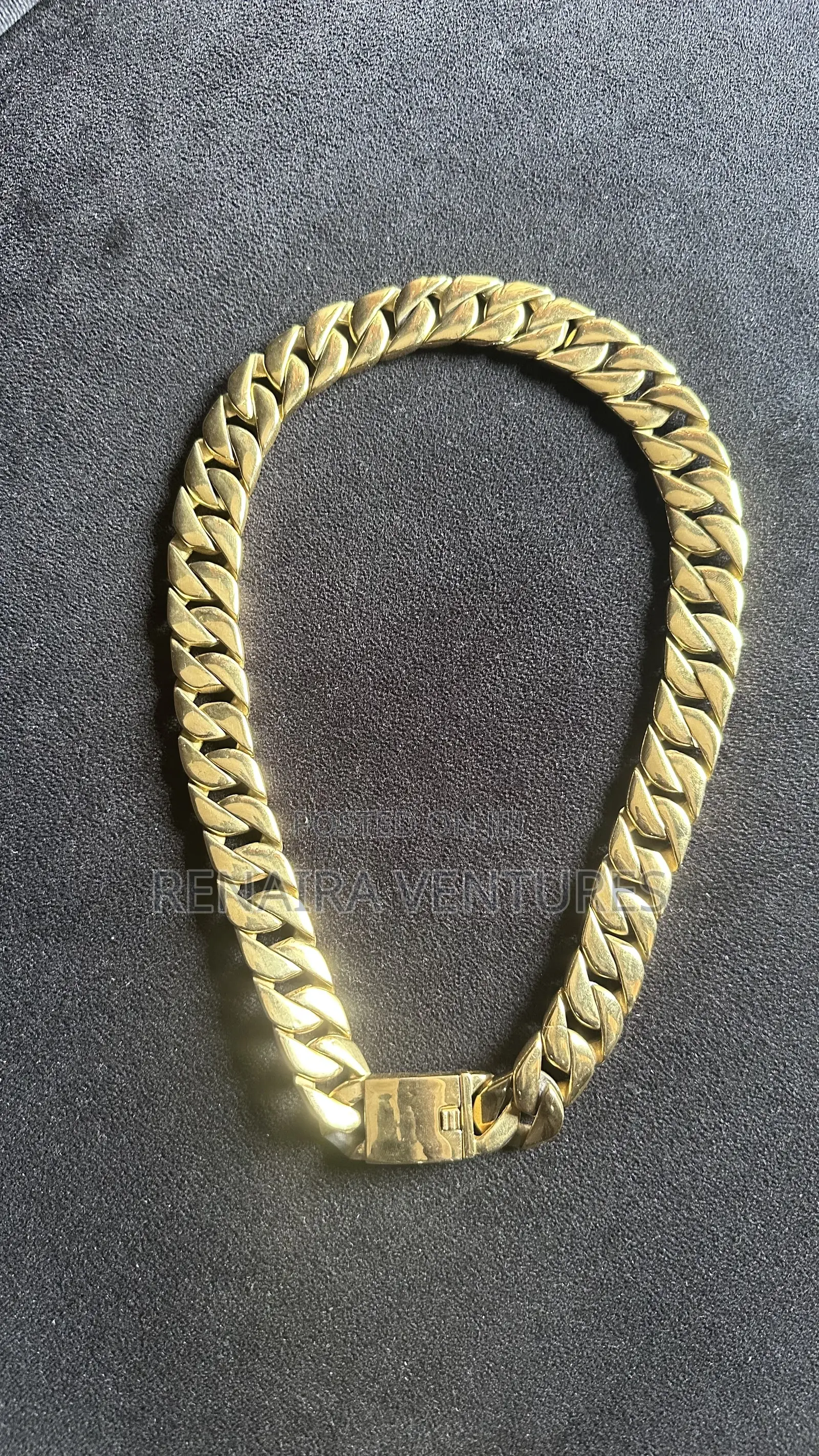 Gold-Tone Cuban Link Chain | Fashion Necklace | Unisex