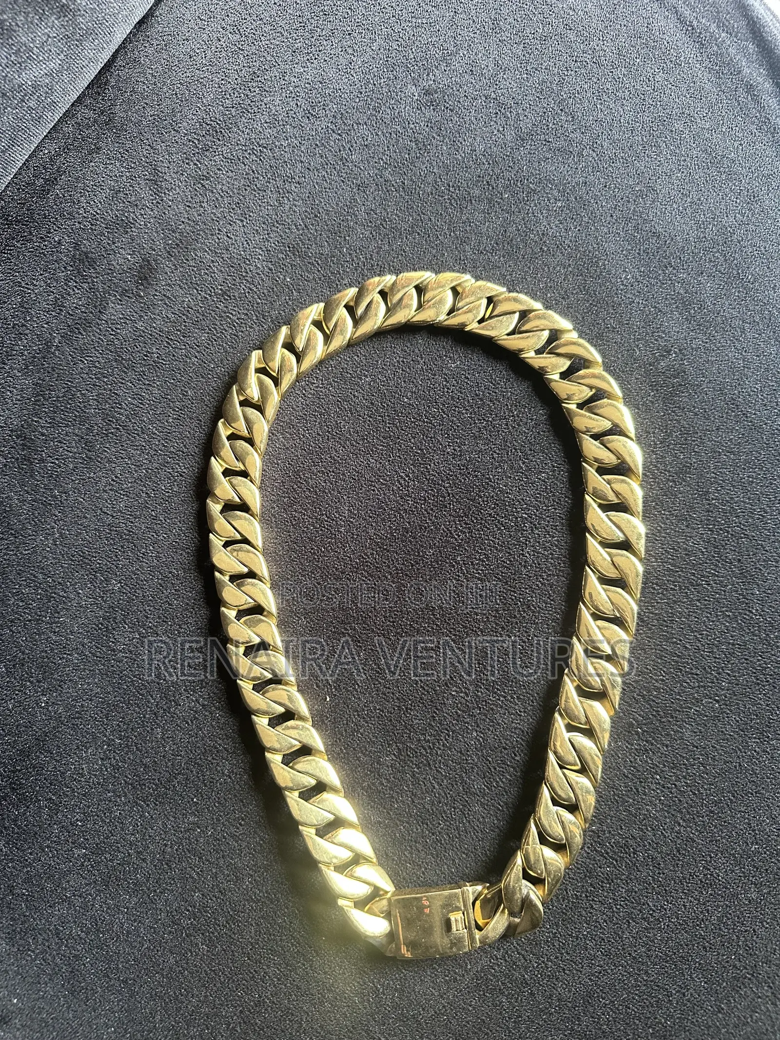 Gold-Tone Cuban Link Chain | Fashion Necklace | Unisex