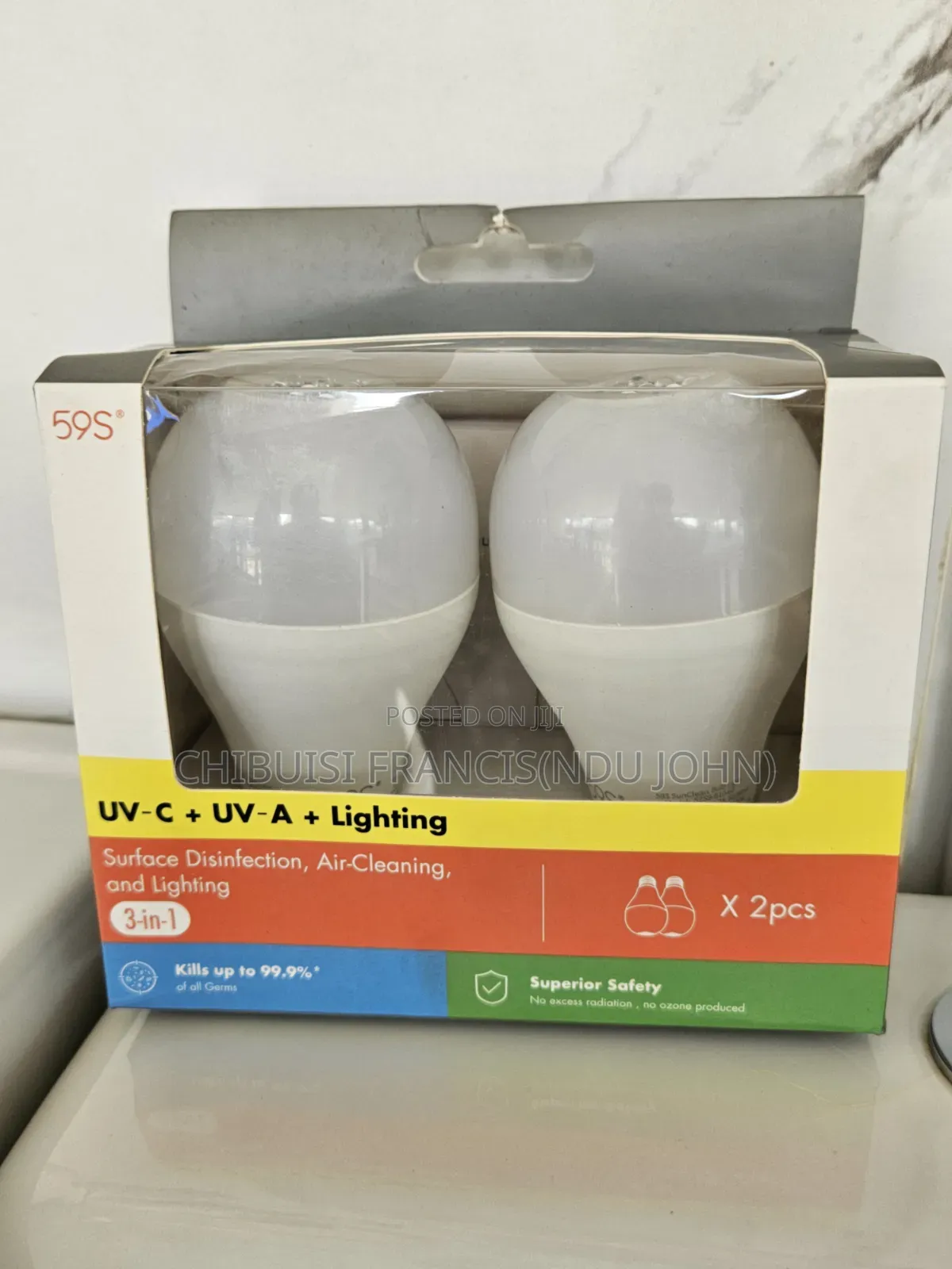 Surface Disinfection Lighting[59s Sunclean Uv-C + Uv-a Led Bulb)