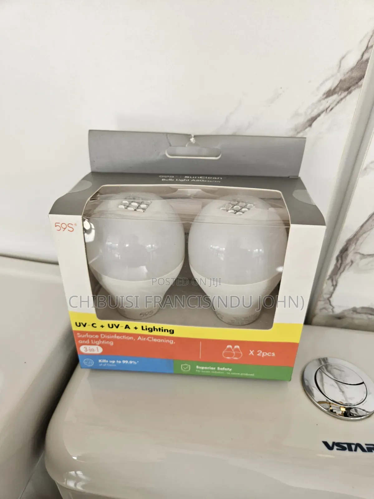 Surface Disinfection Lighting[59s Sunclean Uv-C + Uv-a Led Bulb)