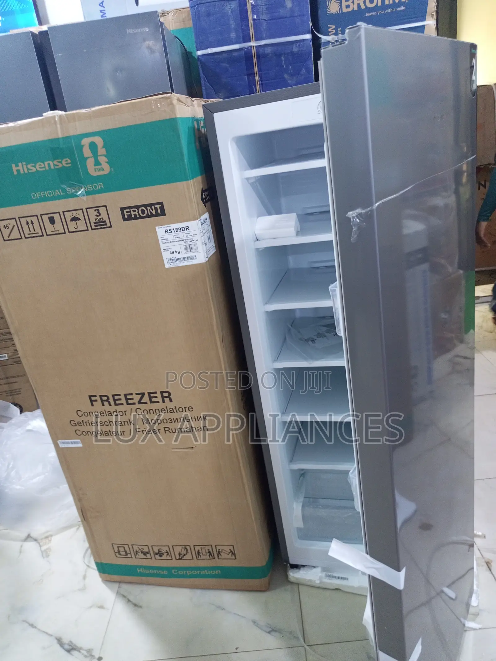 Hisense 190l Upright Freezer With 6 Storage Shelves