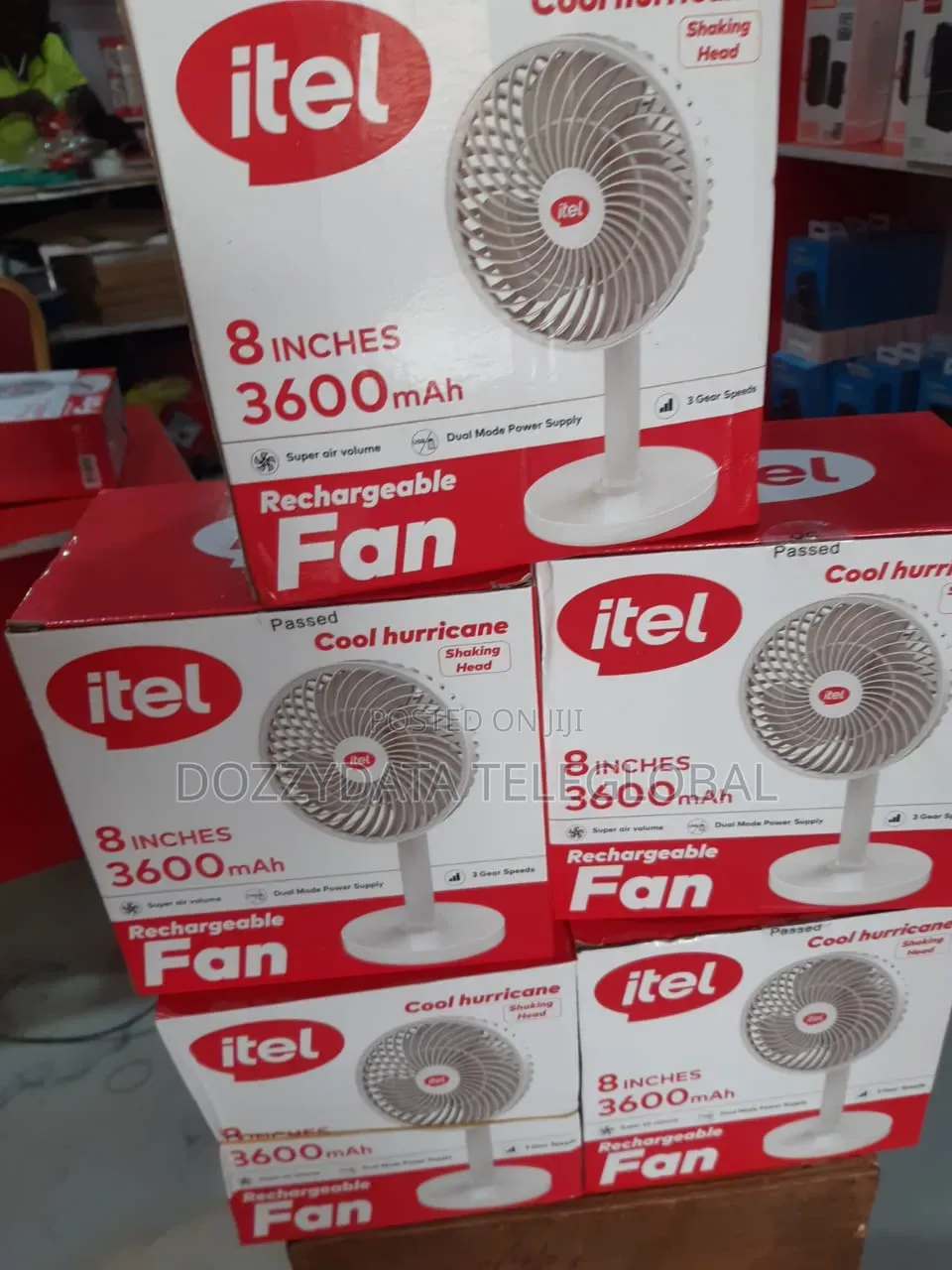 Itel Rechargeable Fan 9 Inches (4000mah)