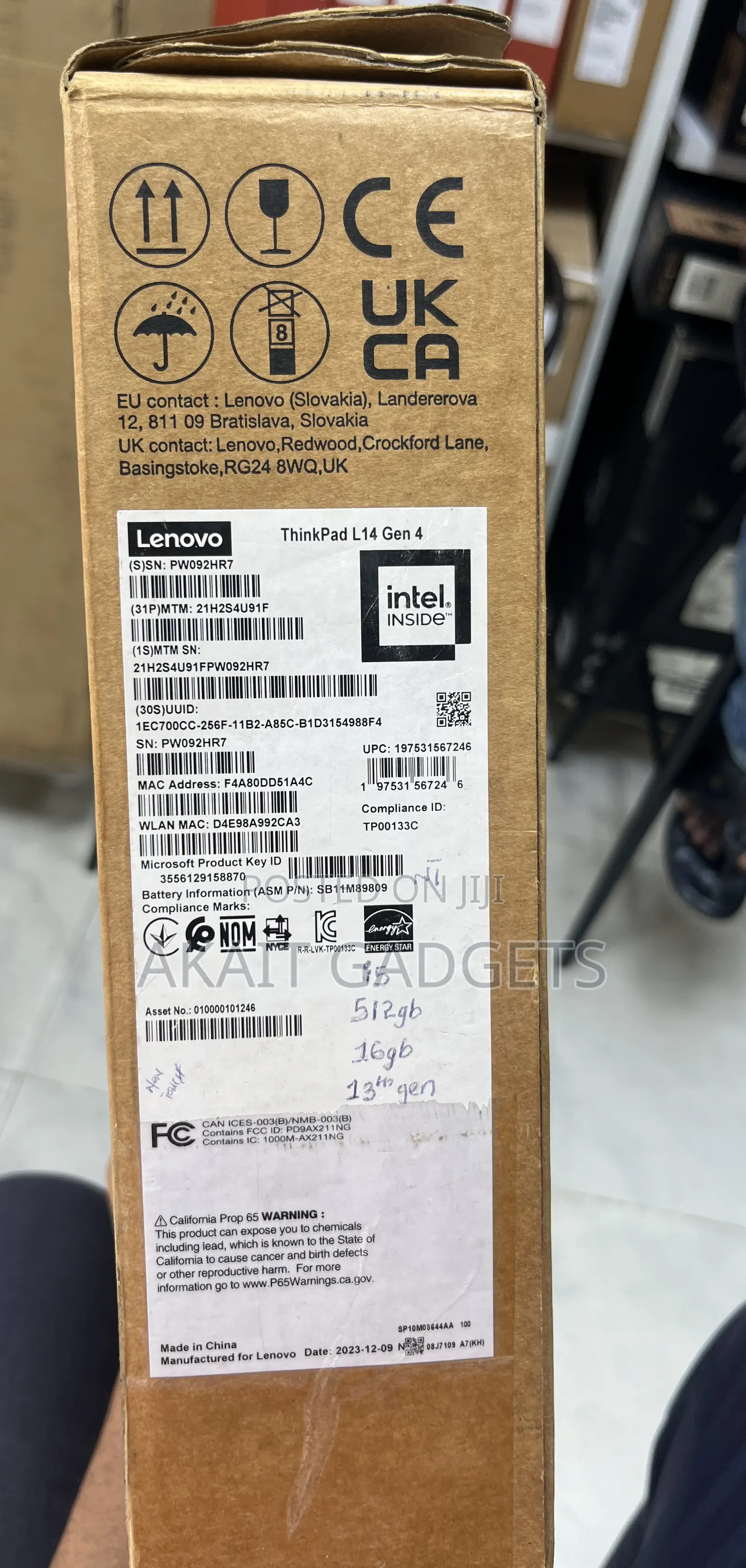 Laptop Lenovo ThinkPad L14 16GB Intel Core i5 SSD 512GB