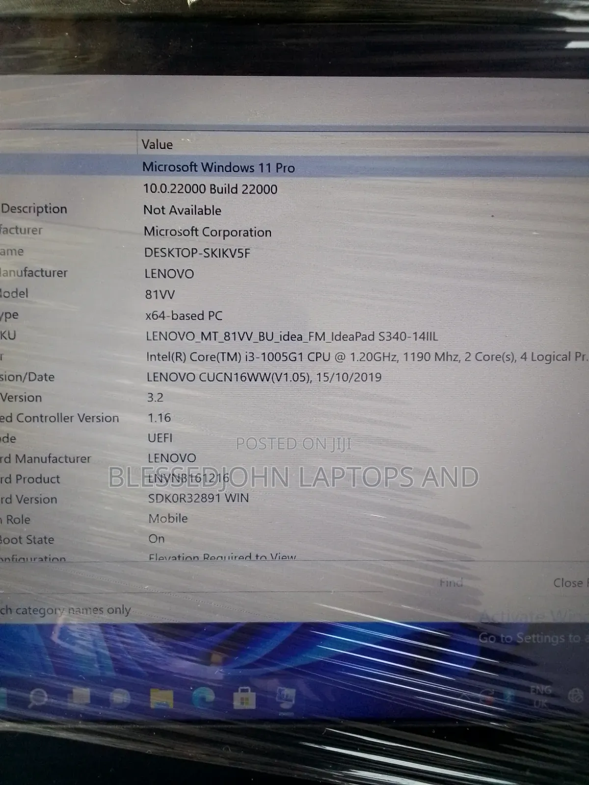 Laptop Lenovo IdeaPad S340 8GB Intel Core i3 SSD 256GB